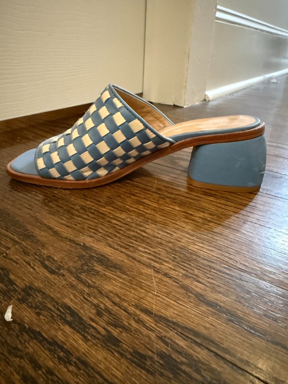 Paloma Wool Chess Sandal Blue/White Size 8 - Picture 3 of 8